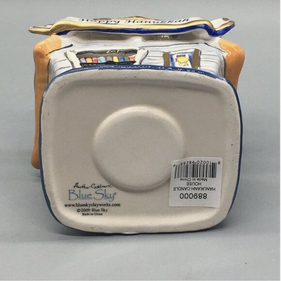 NEW Blue Sky Clayworks Happy Hanukkah Star David Chanukah Menorah Tealight House - Picture 10 of 10